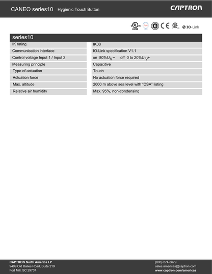CANEO series10 | Hygienic Touch Button | Reset Symbol