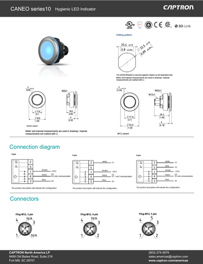 CANEO series10 | Hygienic LED Signal Indicator