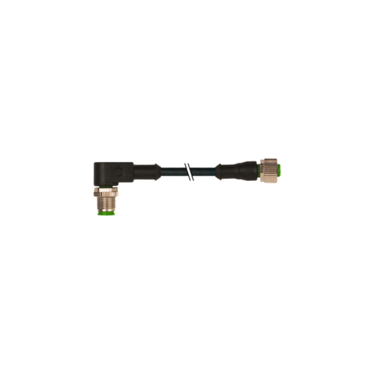 M12 Connection Cable | Male 90° to Female 0° 5-pin | UL Certified