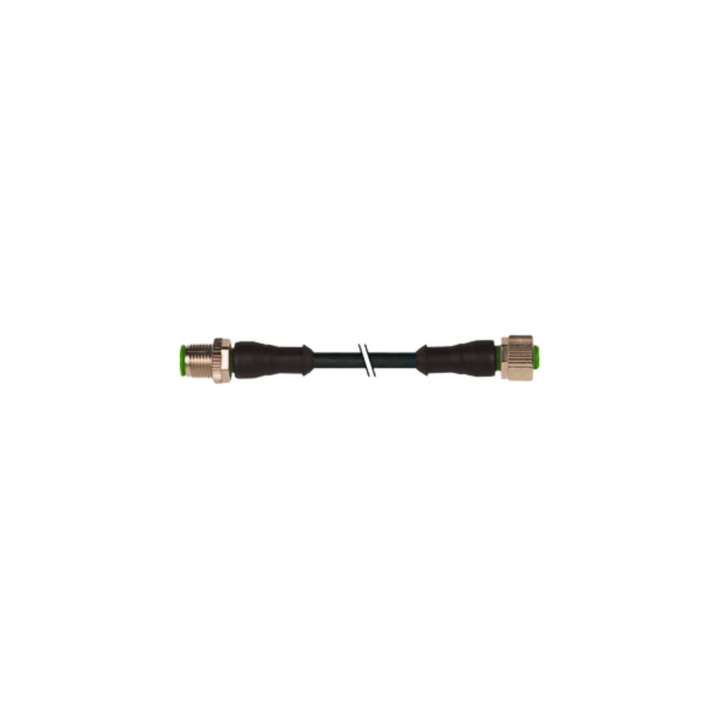 M12 Connection Cable | Male 0° to Female 0° 5-pin | UL Certified