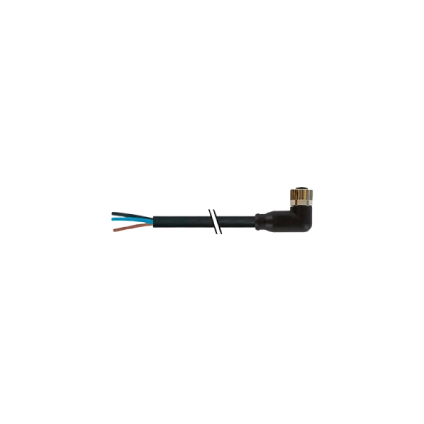 Connection cable flying leads to M8 female 90 degree angle