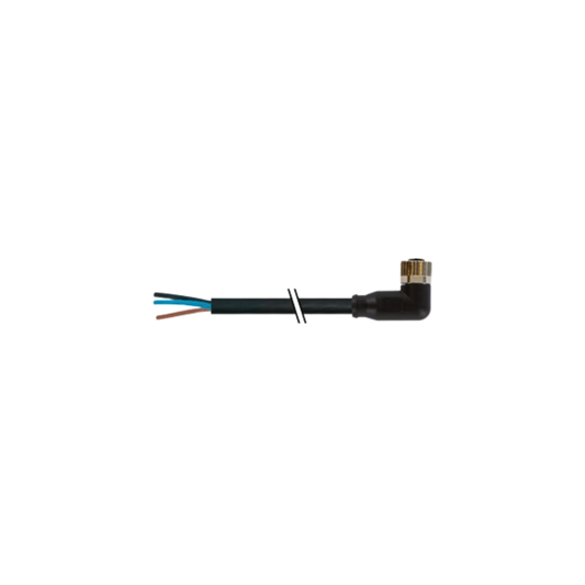 Connection cable flying leads to M8 female 90 degree angle