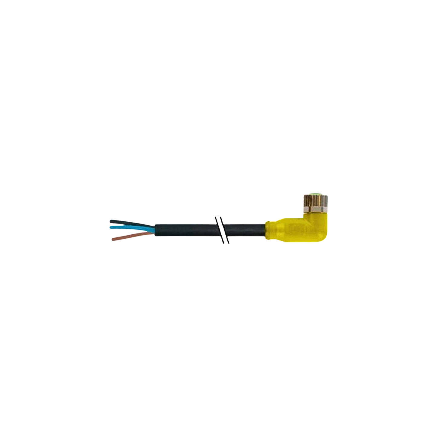 M8 Connection Cable | Flying Leads to Female 90° 2m | UL Certified