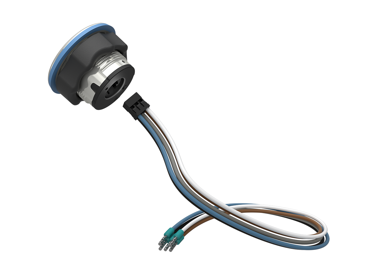 Electrical connector with wiring on a white background